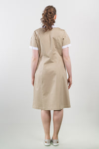 smart beige dress c;eaning