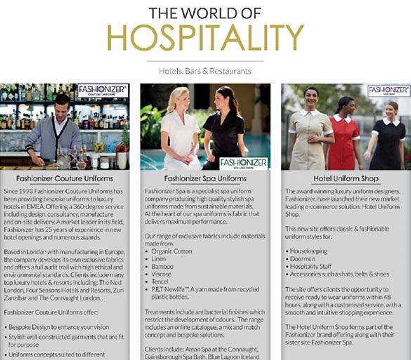 The World of Hospitality Features Fashionizer Uniforms