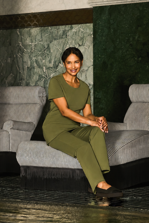 Fern housekeeping tunic green 