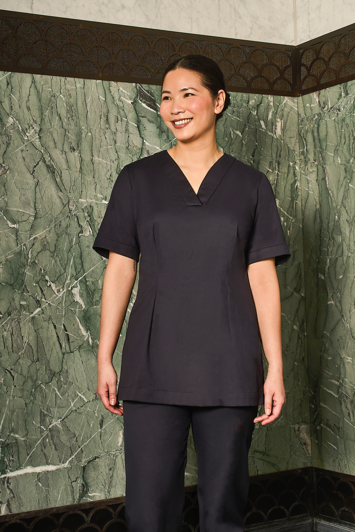 Rhea Luxury Navy Housekeeping Tunic