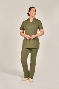 green cotton housekeeping uniform green
