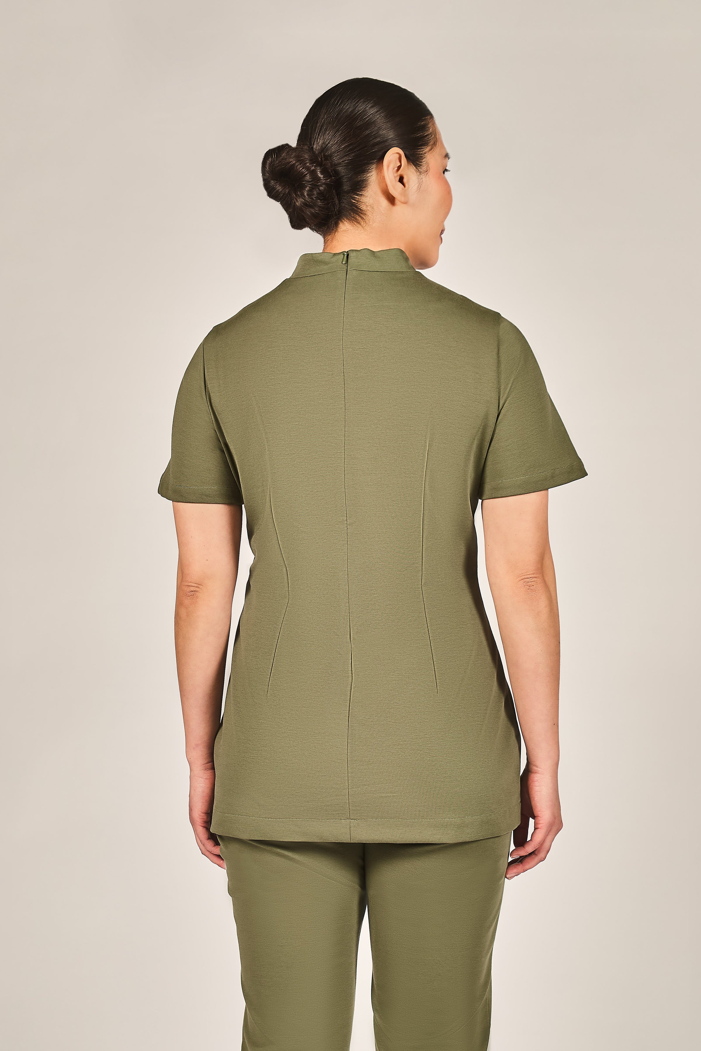 green housekeeping uniform tunic