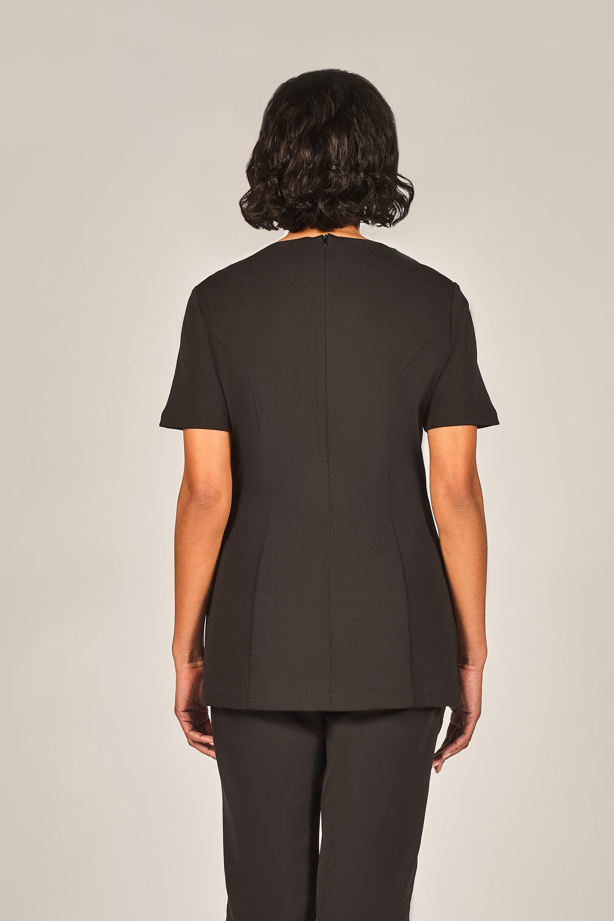 Luxury black housekeeping tunic