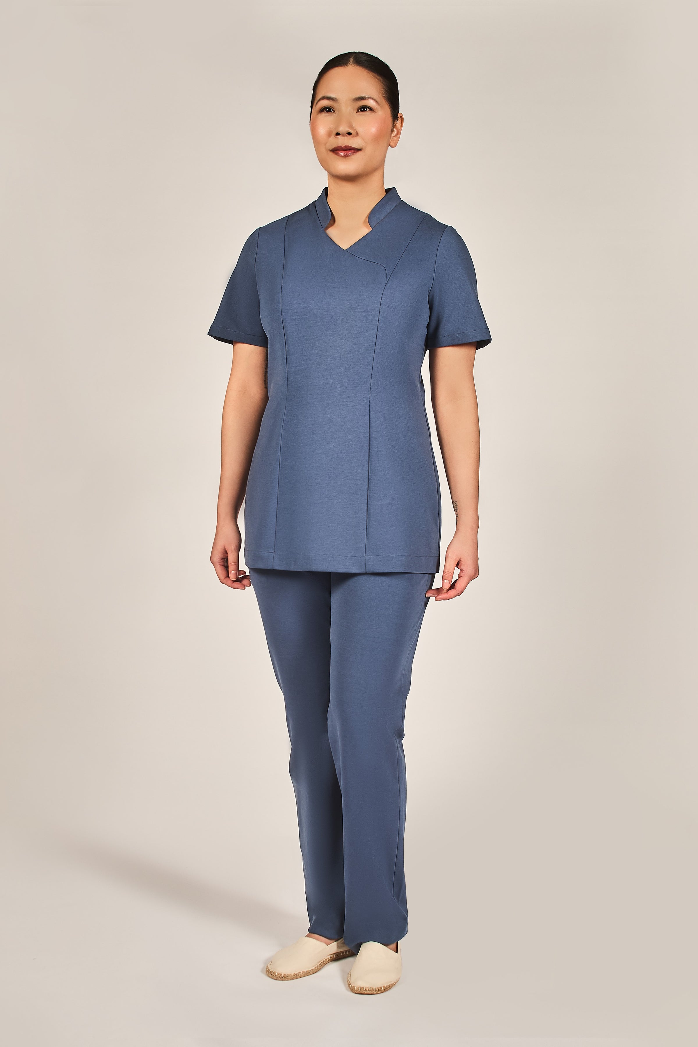 blue housekeeping tunic