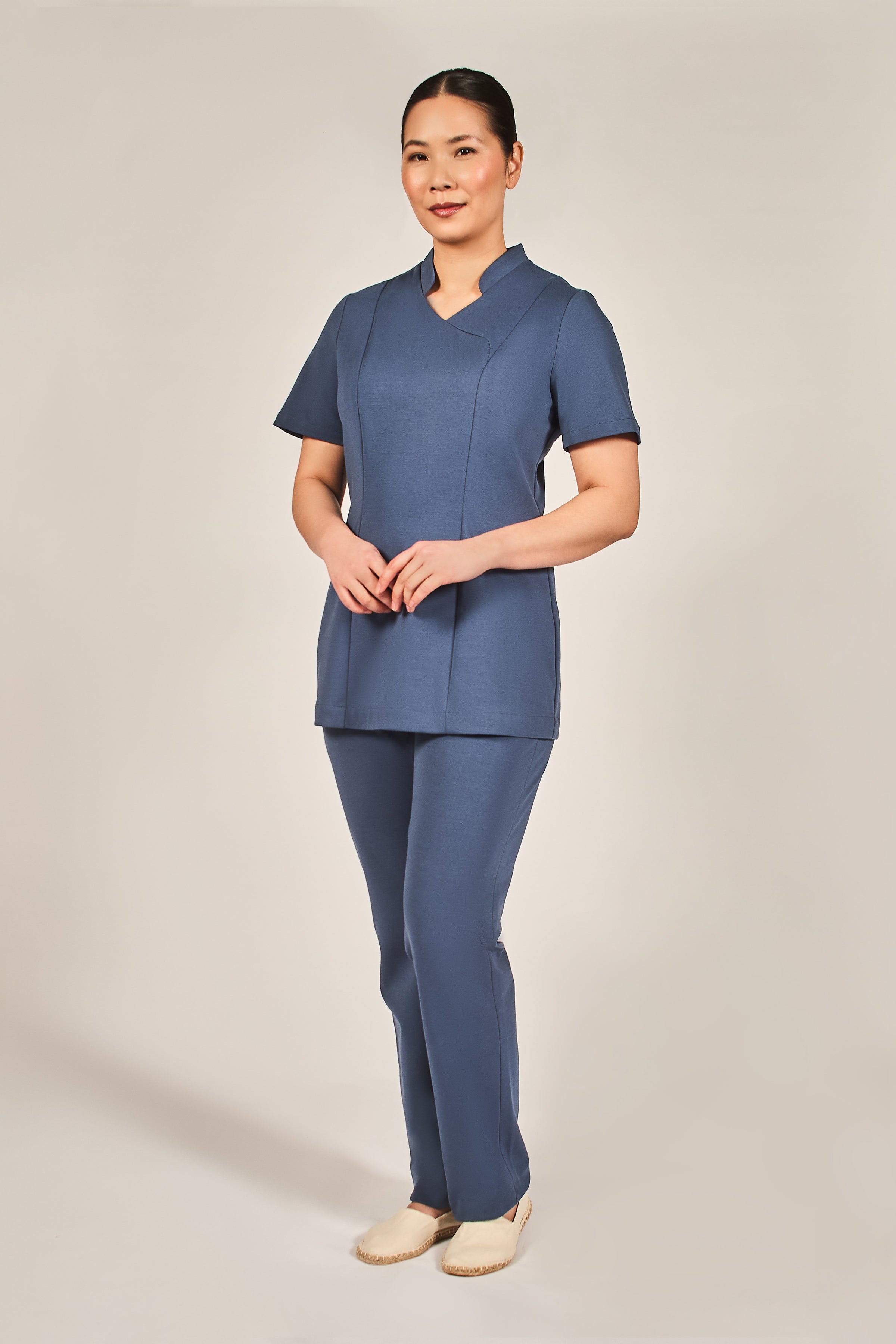 blue housekeeping tunic hotel