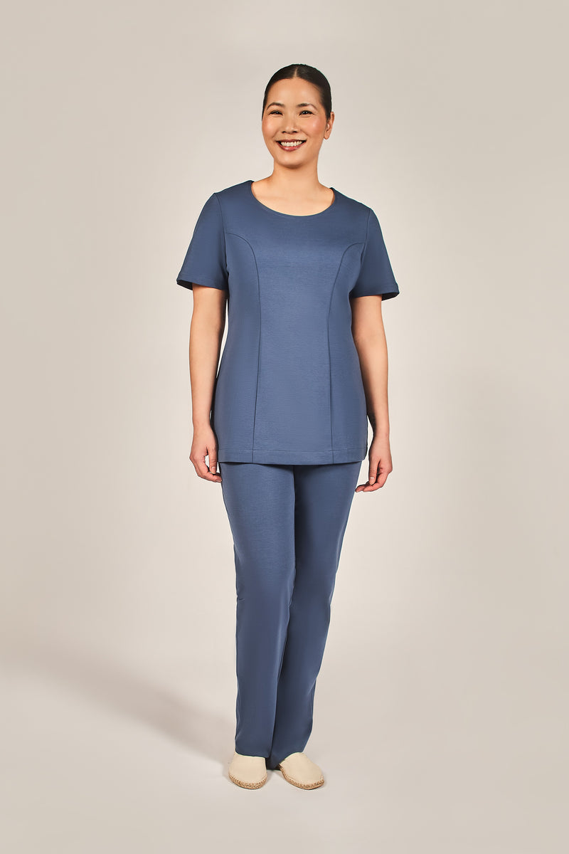 housekeeping tunic blue luxury