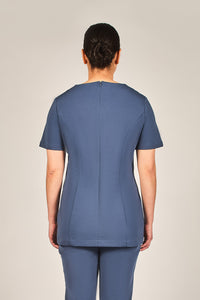 Hotel staff blue tunic