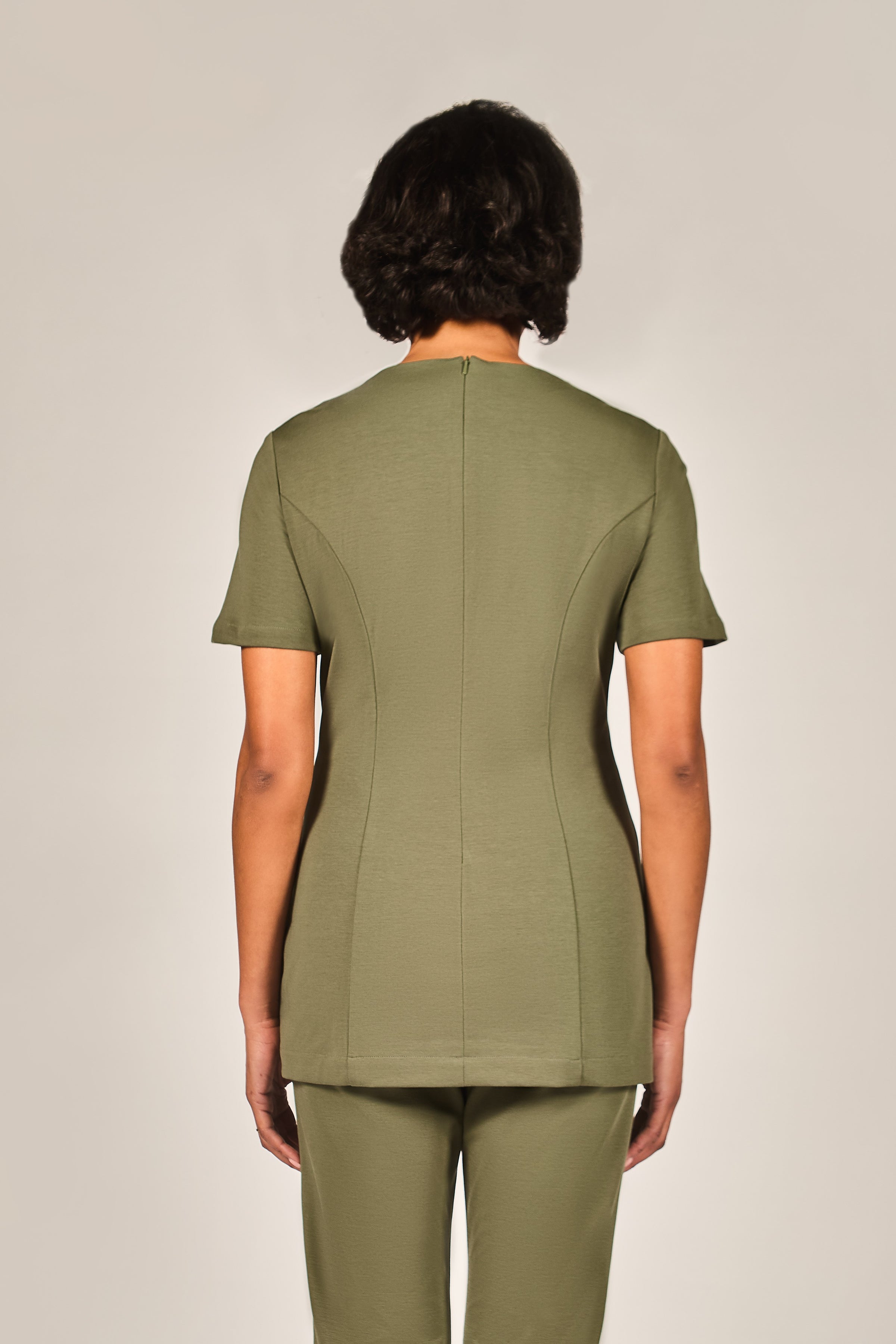 Green housekeeping uniform
