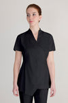 asymmetric housekeeping tunic black