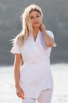 white housekeeping tunic