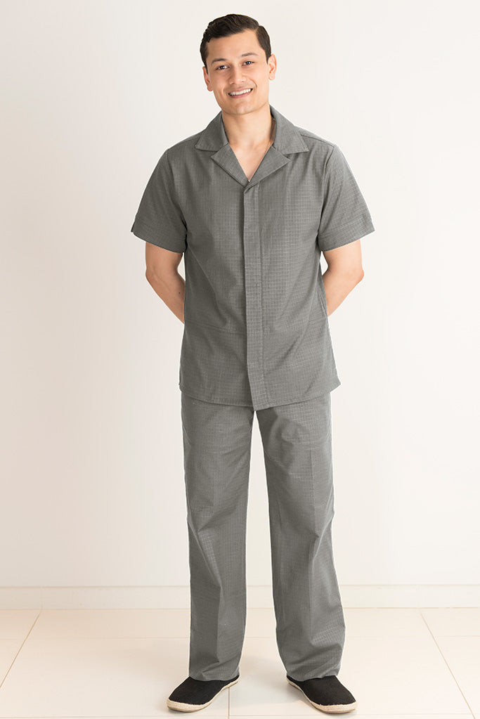 grey men's housekeeping uniforms london