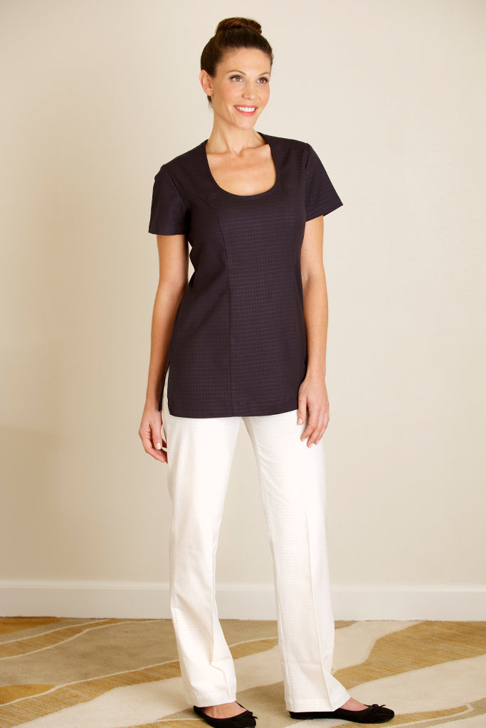 white housekeeping trousers