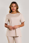 beige womens housekeeping tunic
