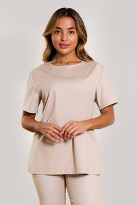 beige womens housekeeping tunic