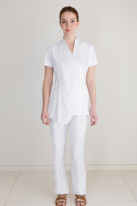 White housekeeping trousers women