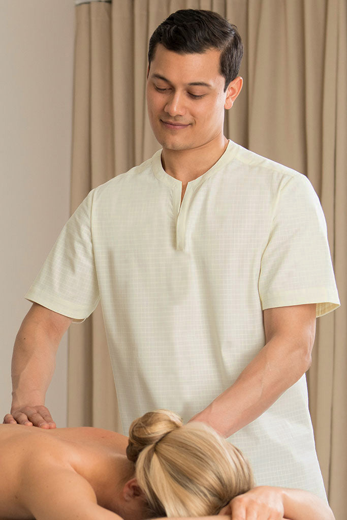 Cream male housekeeping tunic 